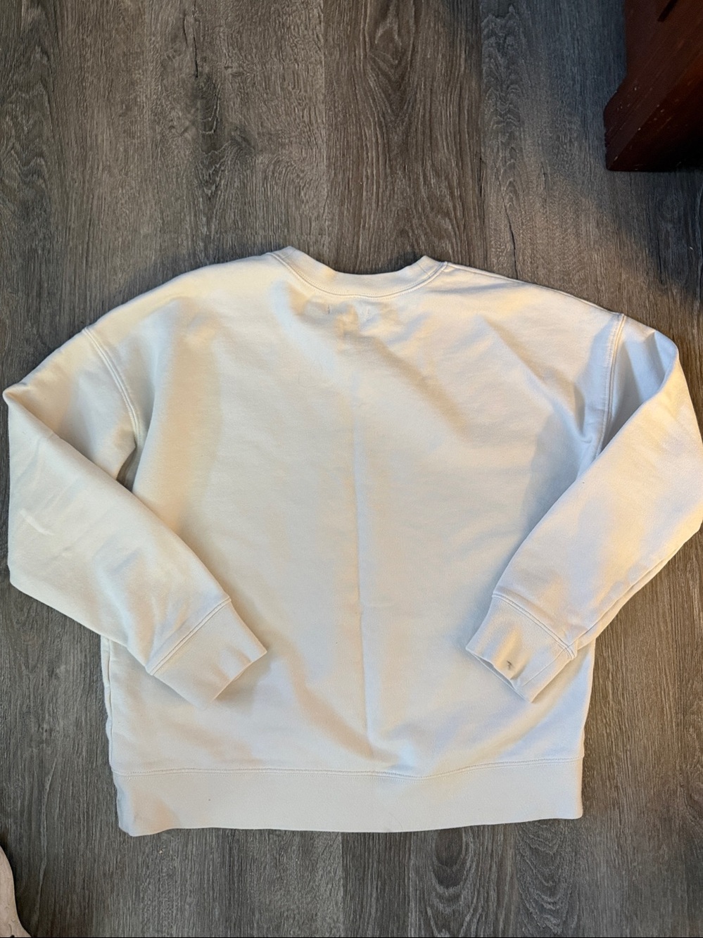 Madewell SZ M Cream Crewneck Sweater w/Rust, Pink & Navy Stripes. Good condition - Picture 6 of 9